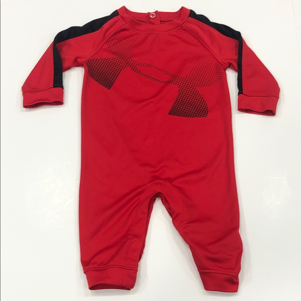 Under Armour Infants One-Piece Suit - Red w/ Black Accents